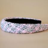 OG Headband Pink Tweed No Studs