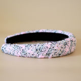 OG Headband Pink Tweed No Studs