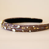 Slender Headband Brown Gold