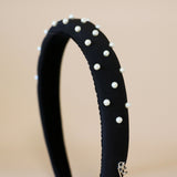 Slender Headband Black Pearl