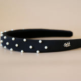 Slender Headband Black Pearl