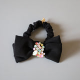 Silk Black Milky Pink Mix Ribbon Pony