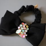 Silk Black Milky Pink Mix Ribbon Pony