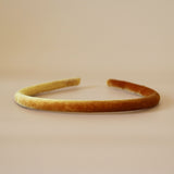 Tight Headband Mustard Velour No Studs