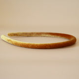 Tight Headband Mustard Velour No Studs