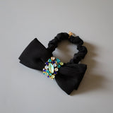 Silk Black Blue Mix Ribbon Pony