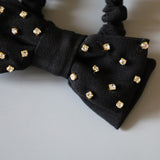 Silk Black Lil Gold Ribbon Pony