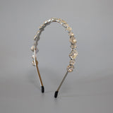 Clear Silver Studs Headband