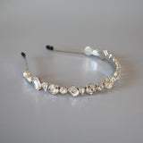 Clear Silver Studs Headband