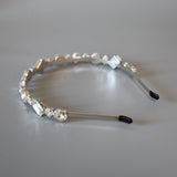 Clear Silver Studs Headband