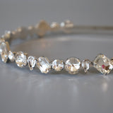 Clear Silver Studs Headband