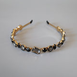 Gold Black Studs Headband