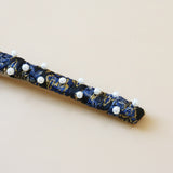 Straight Hair Clip Navy Pearl