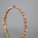 Gold Pink Studs Headband