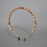 Gold Pink Studs Headband