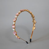 Gold Pink Studs Headband
