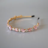 Gold Pink Studs Headband