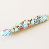 Straight Hair Clip Lt.Blue Pink