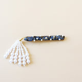 Straight Hair Clip Navy Pearl