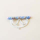 Straight Hair Clip Lt.Blue Pearl