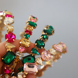 Gold Pink Studs Headband