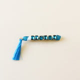 Straight Hair Clip Blue Studs