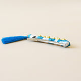 Straight Hair Clip Blue Studs