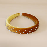 Slender Headband Velour Mustard