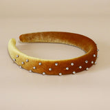 Slender Headband Velour Mustard