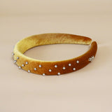 Slender Headband Velour Mustard