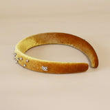 Slender Headband Velour Mustard