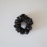 Black Eco Leather Scrunchie