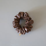 Brown Eco Leather Scrunchie