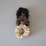 Brown Eco Leather Scrunchie