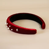 OG Headband Velour Red Pearl