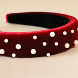 OG Headband Velour Red Pearl