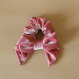 Big Ribbon Sakura Pink Velour Scrunchie