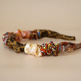 Gather Headband Mix White Brown