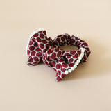 Riboon Mini Scrunchie Wine Red Pearl