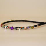 Narrow Headband Black Rainbow