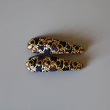 Hair Pin Black Brown Gold