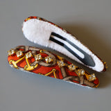 Hair Pin Orange Gold