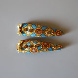 Hair Pin Blue Yellow