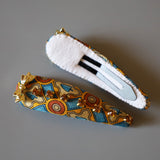 Hair Pin Blue Yellow