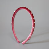 Tight Headband Velour Pink Pearl