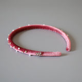 Tight Headband Velour Pink Pearl