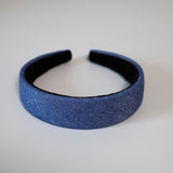 Thin Headband Blue Denim No Studs