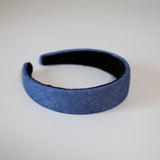 Thin Headband Blue Denim No Studs