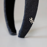 Thin Headband Indigo Denim No Studs