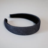 Thin Headband Indigo Denim No Studs